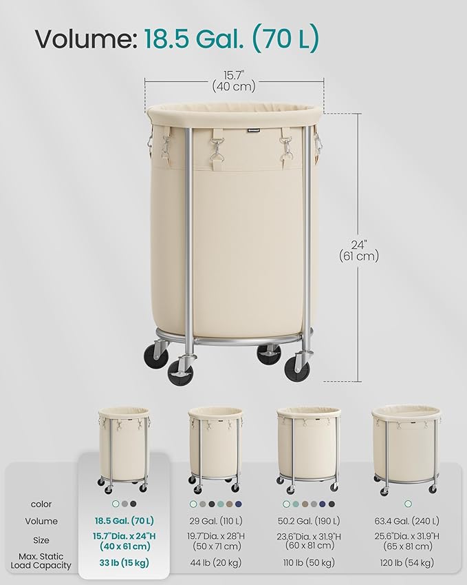 Janita Laundry Basket on Wheels